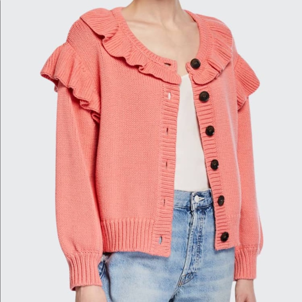 The GREAT. ruffle cardigan